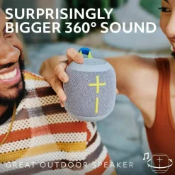 Ultimate Ears WONDERBOOM 4 Portable Waterproof Bluetooth Speaker With Big Bass and 360-Degree Sound, Dustproof Floating Speaker With 131ft (40m) Range, Blue