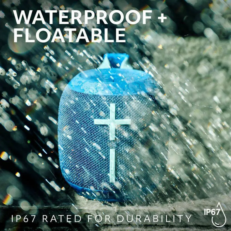 Ultimate Ears WONDERBOOM 4 Portable Waterproof Bluetooth Speaker With Big Bass and 360-Degree Sound, Dustproof Floating Speaker With 131ft (40m) Range, Blue