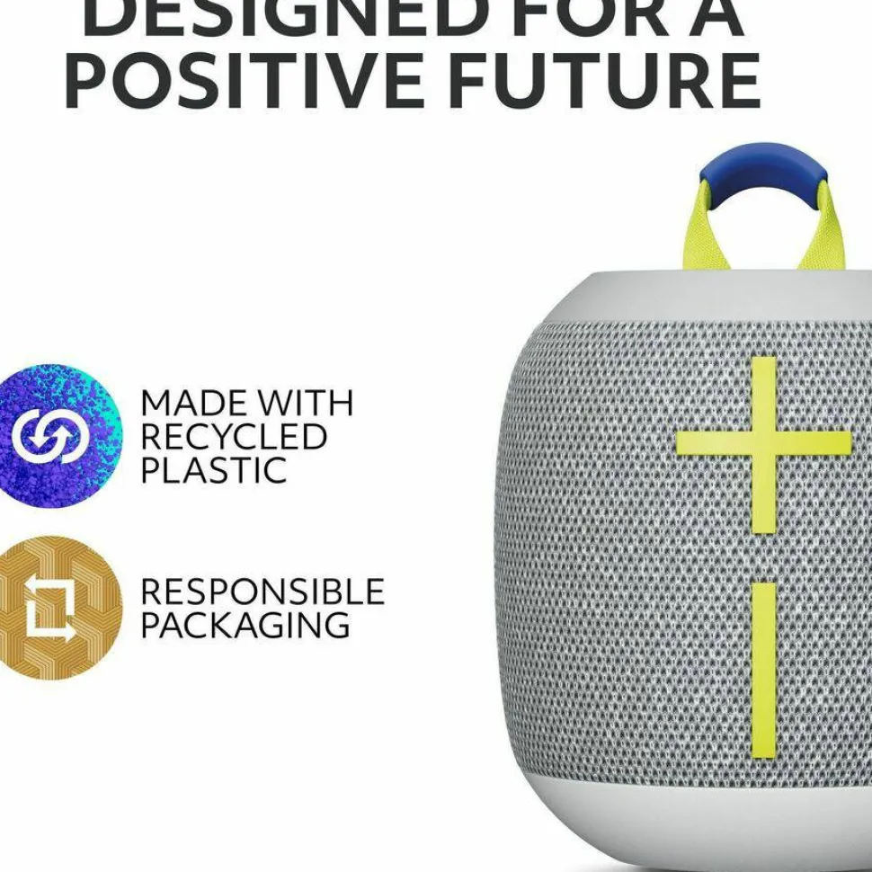 Ultimate Ears WONDERBOOM 4 Portable Waterproof Bluetooth Speaker With Big Bass and 360-Degree Sound, Dustproof Floating Speaker With 131ft (40m) Range, Gray