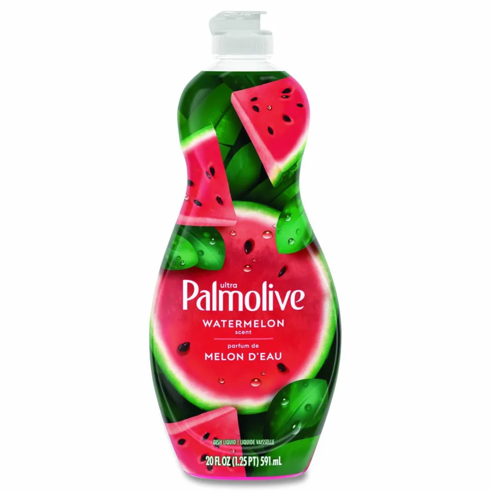 Ultra Palmolive Dishwashing Liquid, Watermelon Scent, 20 oz Bottle, 9/Carton