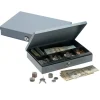 Ultra-Slim Cash Box With Security Lock, 2"H x 11 1/4"W x 7 1/2"D, Gray