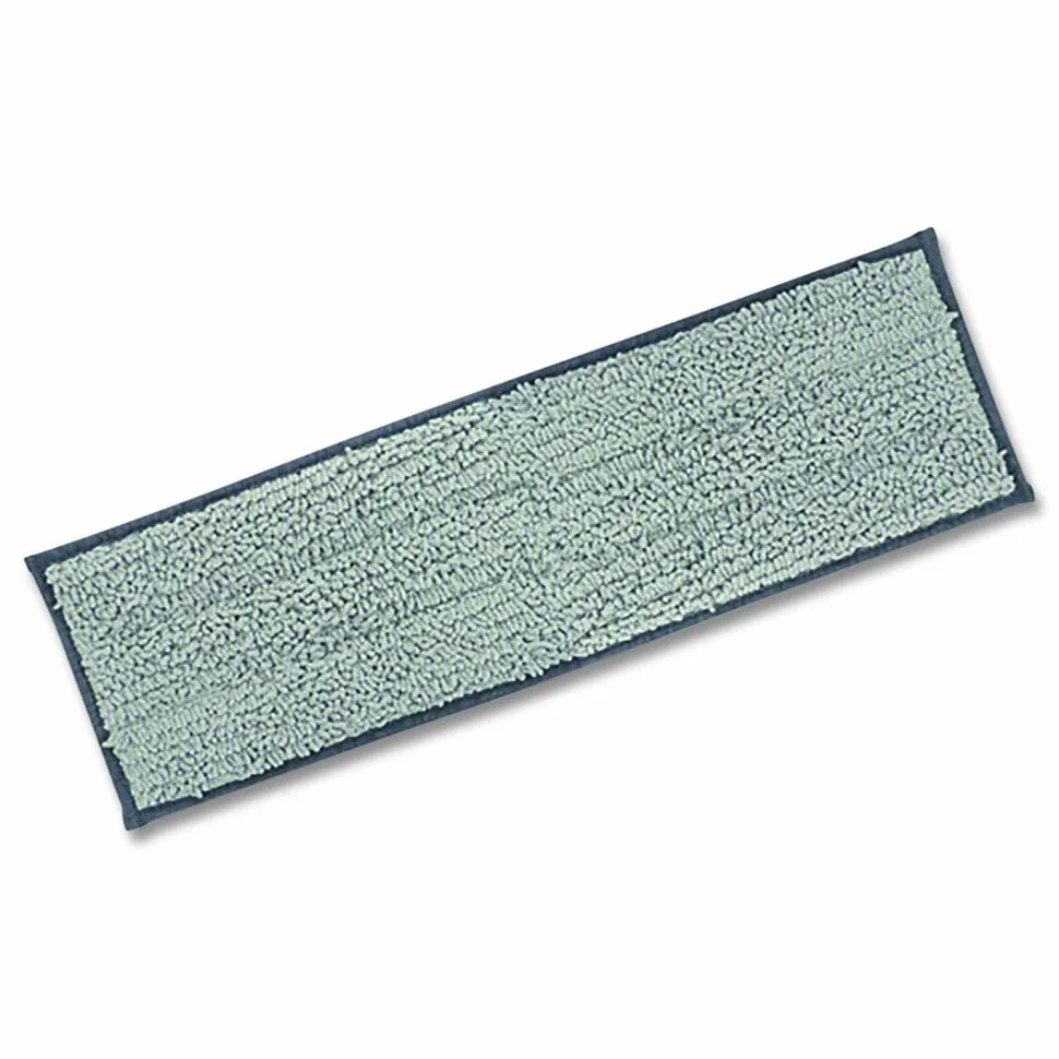 Unger Excella Cleaning Pads - Rectangle20" Length - Floor, Mopping - Hook & Loop Fastener, Durable - MicroFiber, Polyester - Green, Black - 1 Each