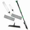 Unger Excella Floor Cleaning Kit, 20" Gray Microfiber Head, 48" to 65" Black/Green Handle