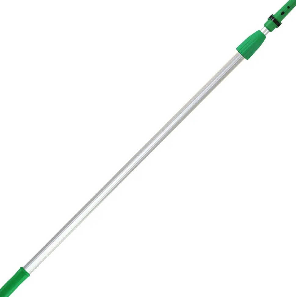 Unger OptiLoc 8' Telescopic Pole - 96" Length - Green - Aluminum - 10 / Carton