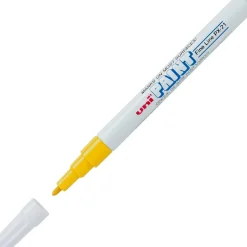 UniBall Oil-Base Fine Line uni Paint Markers - Fine Marker Point - Yellow Oil Based Ink - 1 Each