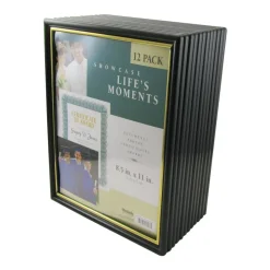 Uniek Corporate Document Frames, 8 1/2" x 11", Black/Gold, Pack Of 12