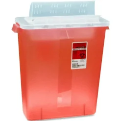 Unimed Kendall Sharps Container With Always-Open Lid, 3 Gallons