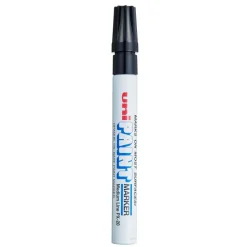 Uni-Paint Markers, Medium Point, Black, Pack Of 12