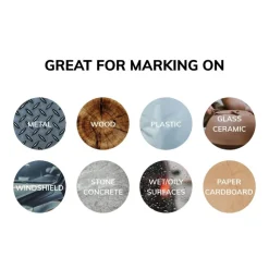 Uni-Paint Markers, Medium Point, Blue, Pack Of 12