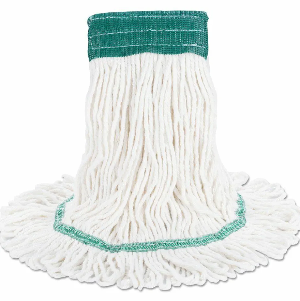 Unisan Super Loop Cotton/Synthetic Yarn Wet Mop Head, Medium, White