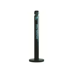 United Receptacle Freestanding Smoker's Pole, 41" x 14 1/4" x 14 1/4", Black