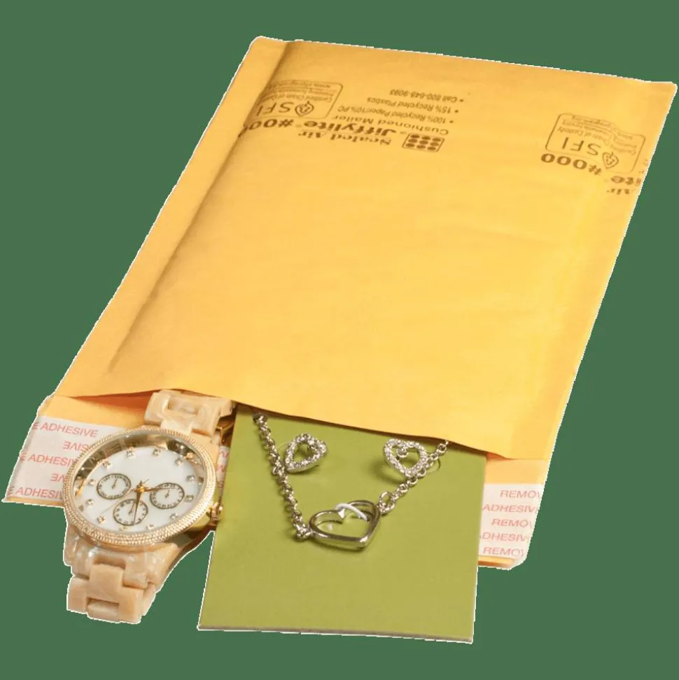 United Stationers Sealed Air Jiffylite Cushioned Mailer, 4" x 8", Kraft, Carton Of 25