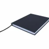 Universal Casebound Hardcover Notebook, 1-Subject, Wide/Legal Rule, Black Cover, (150) 10.25 x 7.63 Sheets