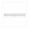 Universal Clear Plastic Ruler, Standard/Metric, 12" Long, Clear