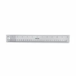 Universal Clear Plastic Ruler, Standard/Metric, 12
