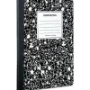 Universal Composition Book, Wide/Legal Rule, Black Marble Cover, (100) 9.75 x 7.5 Sheets, 6/Pack