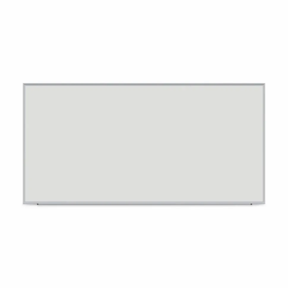 Universal Deluxe Melamine Dry Erase Board, 96" x 48", White Surface, Anodized Aluminum Frame