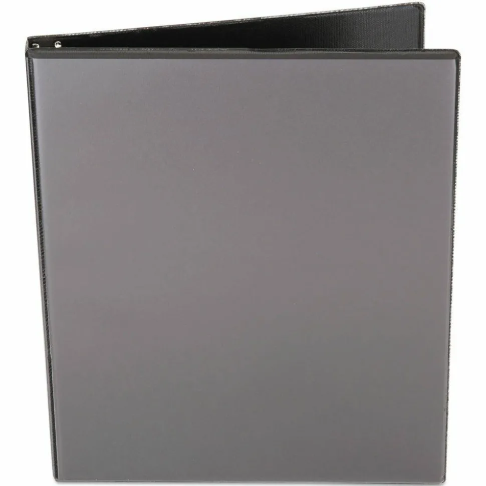 Universal Economy Round Ring View Binder, 3 Rings, 0.5" Capacity, 11 x 8.5, Black