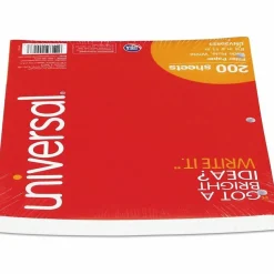 Universal Filler Paper, 3-Hole, 8.5 x 11, Wide/Legal Rule, 200/Pack