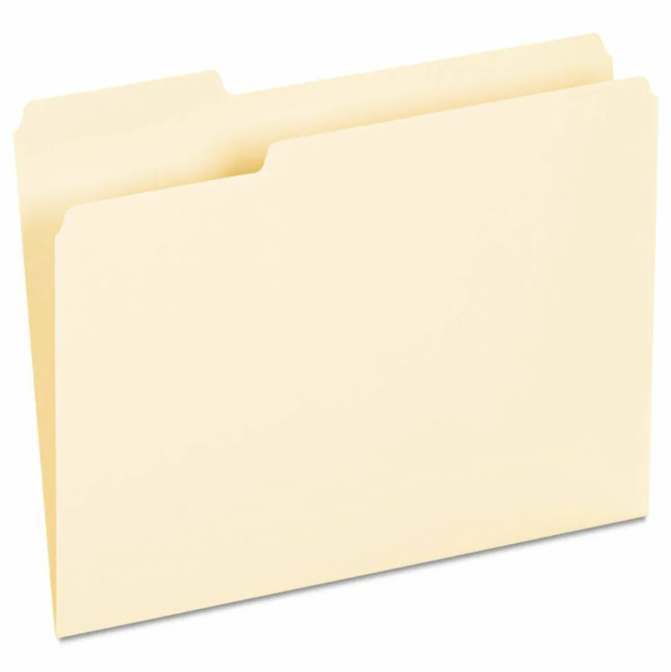 Universal Interior File Folders, 1/3-Cut Tabs: Assorted, Letter Size, 9.5-pt Manila, 100/Box