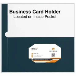 Universal Laminated Two-Pocket Folder, Accommodates (100) 11 x 8.5 Sheets, Navy, 25/Box