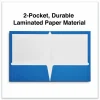 Universal Laminated Two-Pocket Folder, Accommodates (100) 11 x 8.5 Sheets, Blue, 25/Box
