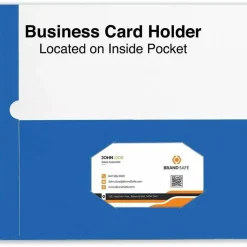 Universal Laminated Two-Pocket Folder, Accommodates (100) 11 x 8.5 Sheets, Blue, 25/Box