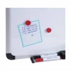 Universal Magnetic Steel Dry Erase Marker Board, 36" x 24", White Surface, Satin Aluminum Frame