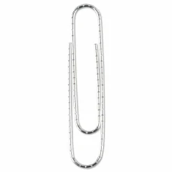 Universal Paper Clips, Jumbo, Nonskid, Silver, 100 Clips/Box, 10 Boxes/Pack