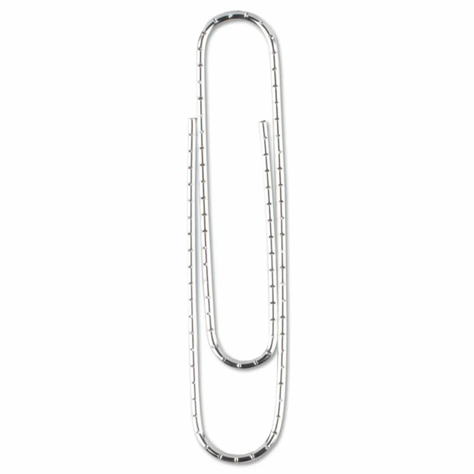 Universal Paper Clips, Jumbo, Nonskid, Silver, 100 Clips/Box, 10 Boxes/Pack