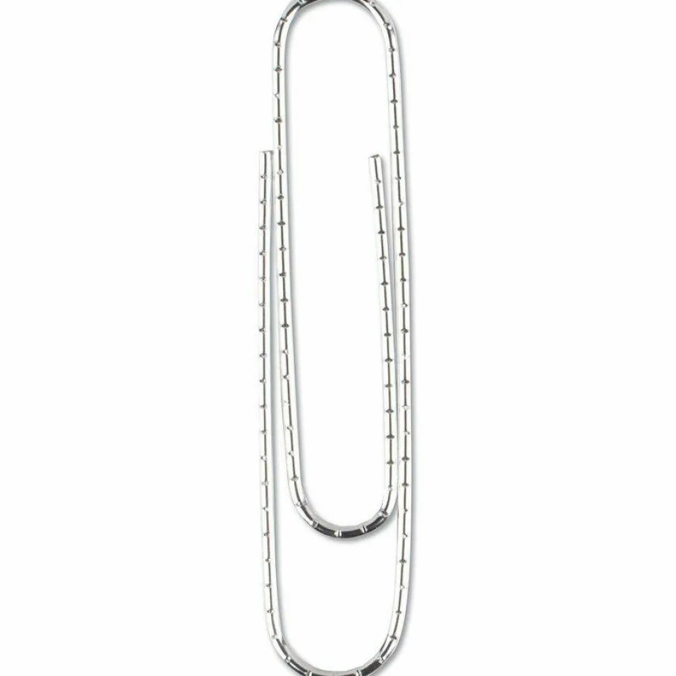 Universal Paper Clips, Jumbo, Nonskid, Silver, 100 Clips/Box, 10 Boxes/Pack