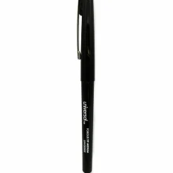 Universal Porous Point Pen, Stick, Medium 0.7 mm, Black Ink, Black Barrel, Dozen