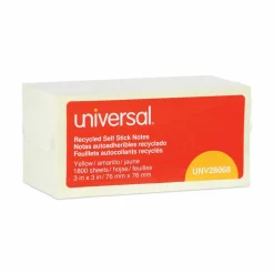 Universal Recycled Self-Stick Note Pads, 3
