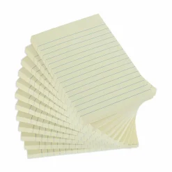 Universal Recycled Self-Stick Note Pads, Note Ruled, 4" x 6", Yellow, 100 Sheets/Pad, 12 Pads/Pack