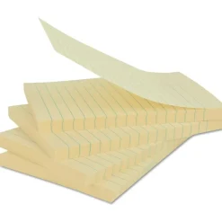 Universal Recycled Self-Stick Note Pads, Note Ruled, 4