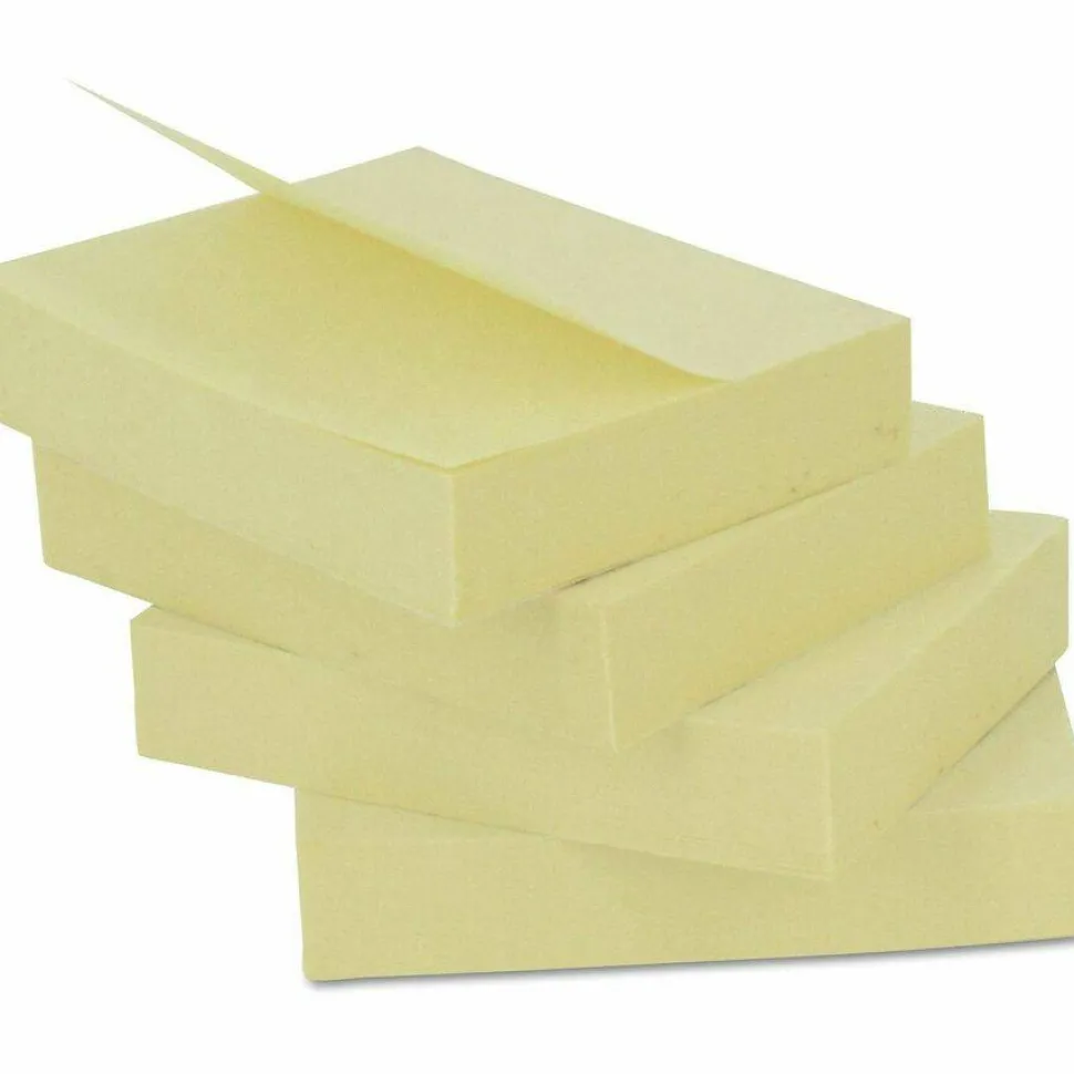 Universal Self-Stick Note Pads, 3" x 3", Yellow, 100 Sheets/Pad, 12 Pads/Pack