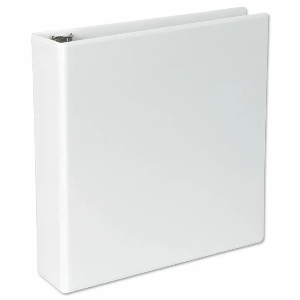 Universal Slant D-Ring View Binder, 3 Rings, 2" Capacity, 11 x 8.5, White