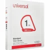 Universal Slant D-Ring View Binder, 3 Rings, 1" Capacity, 11 x 8.5, White, 12/Carton