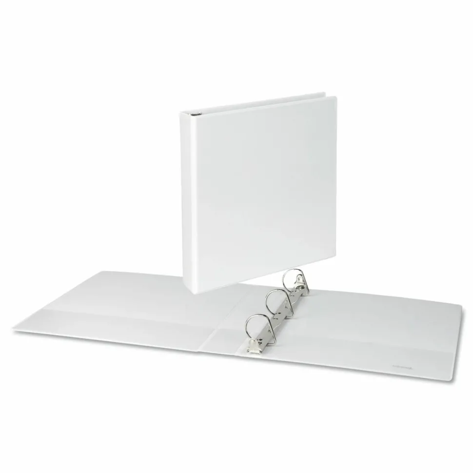 Universal Slant D-Ring View Binder, 3 Rings, 1.5" Capacity, 11 x 8.5, White