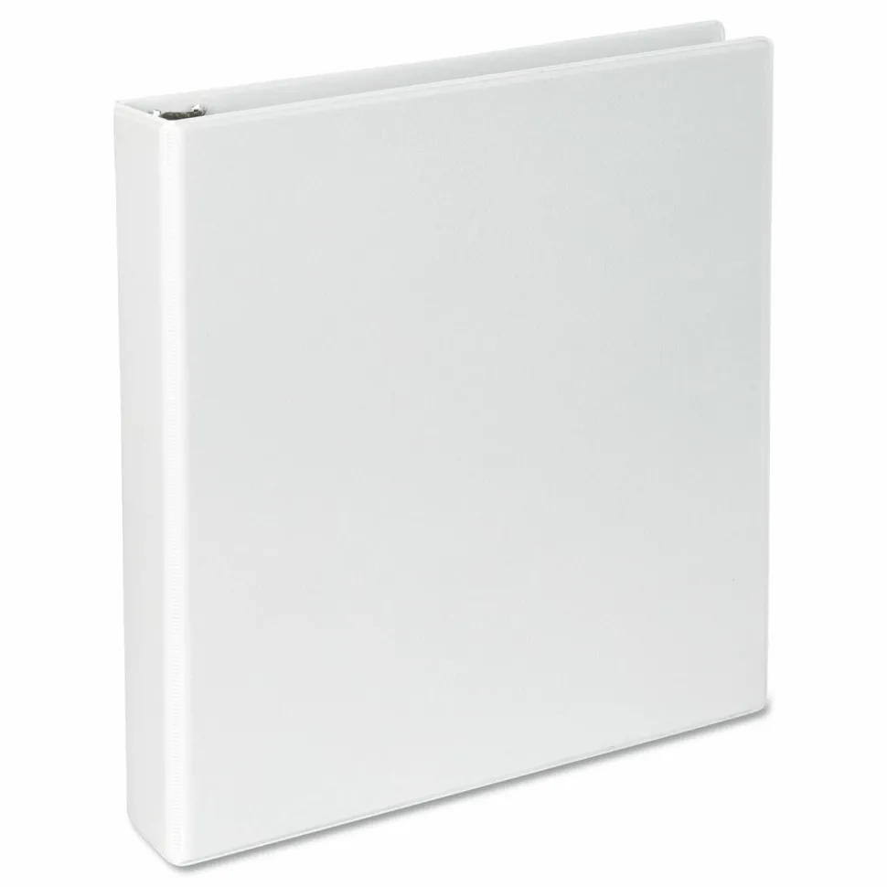 Universal Slant D-Ring View Binder, 3 Rings, 1.5" Capacity, 11 x 8.5, White