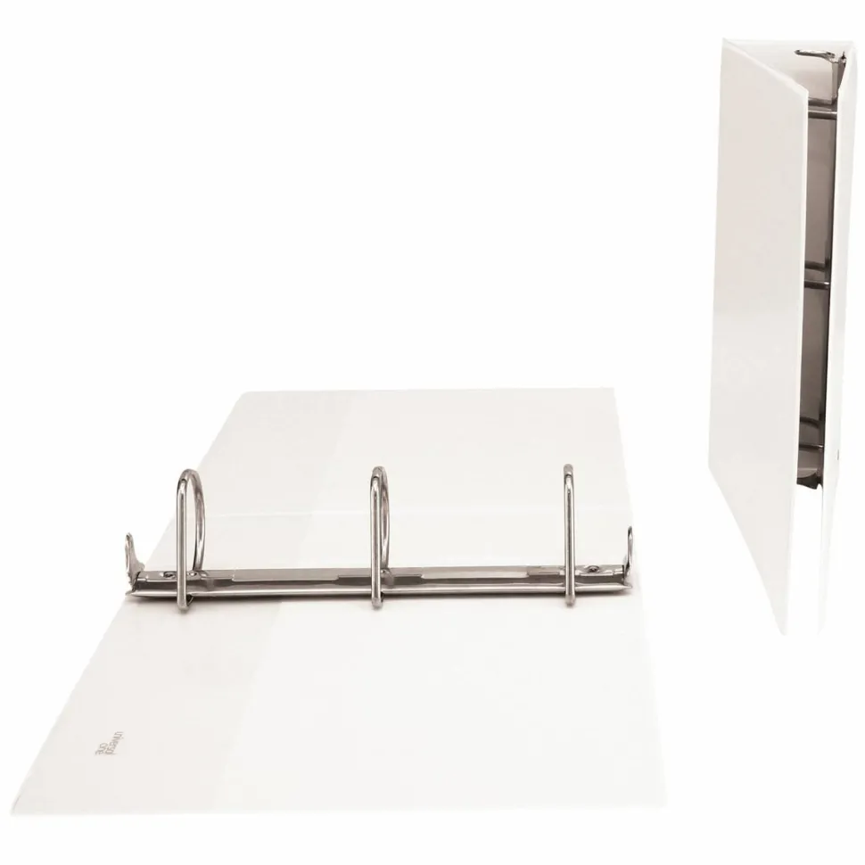 Universal Slant D-Ring View Binder, 3 Rings, 3" Capacity, 11 x 8.5, White