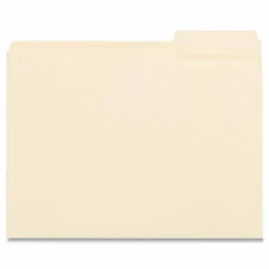 Universal Top Tab File Folders, 1/3-Cut Tabs: Right Position, Letter Size, 0.75" Expansion, Manila, 100/Box