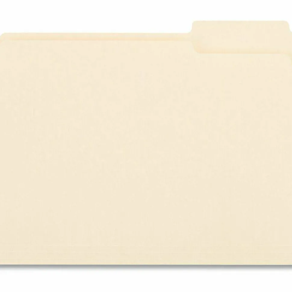 Universal Top Tab File Folders, 1/3-Cut Tabs: Right Position, Letter Size, 0.75" Expansion, Manila, 100/Box