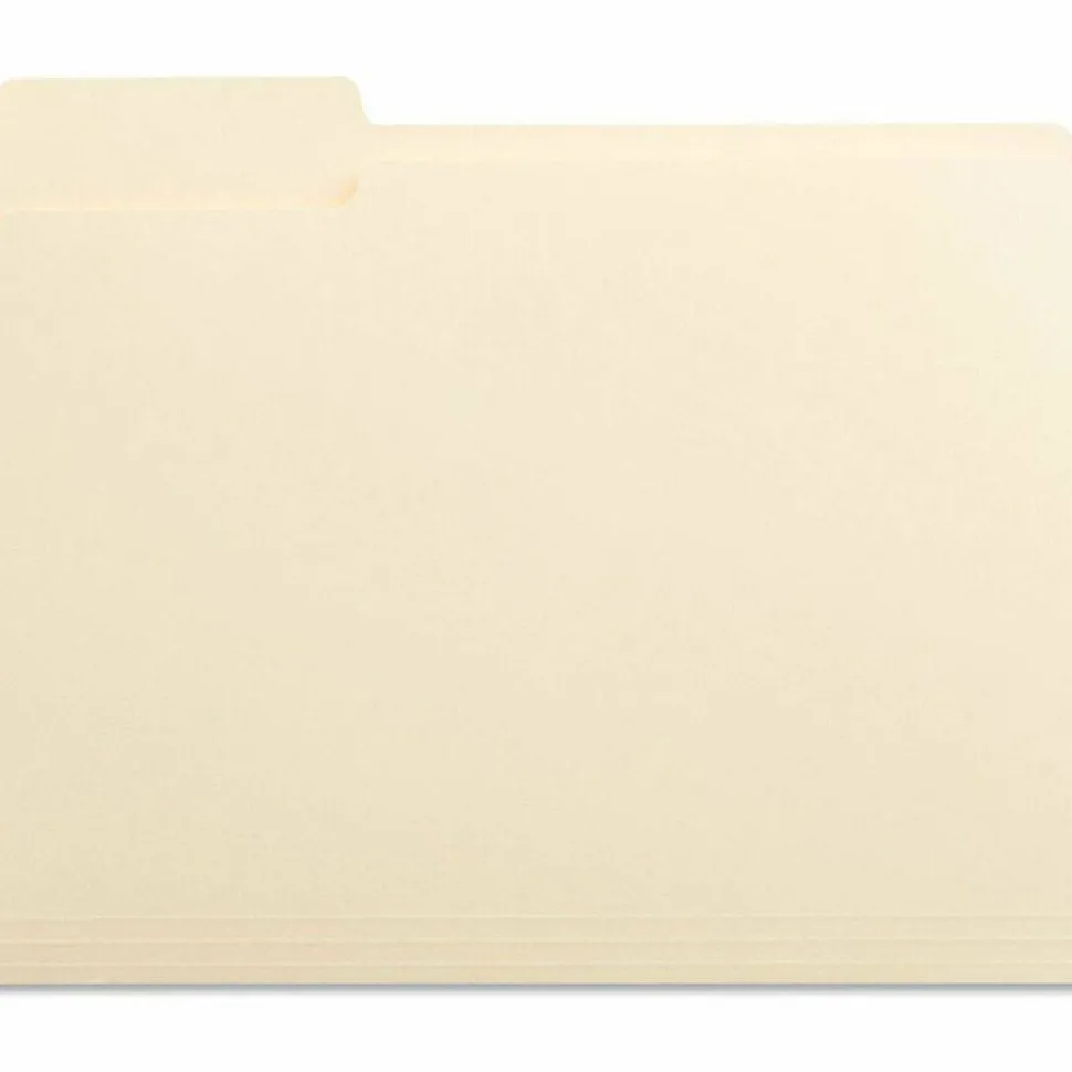 Universal Top Tab File Folders, 1/3-Cut Tabs: Left Position, Letter Size, 0.75" Expansion, Manila, 100/Box