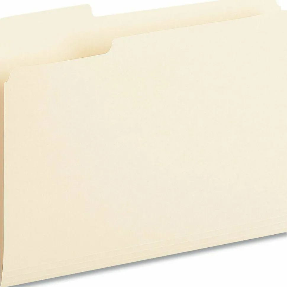 Universal Top Tab File Folders, 1/3-Cut Tabs: Left Position, Letter Size, 0.75" Expansion, Manila, 100/Box
