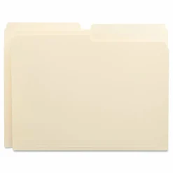 Universal Top Tab File Folders, 1/2-Cut Tabs: Assorted, Letter Size, 0.75