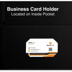 Universal Two-Pocket Portfolios with Textured Covers, Accommodates 11 x 8.5 Sheets, Black, 25/Box