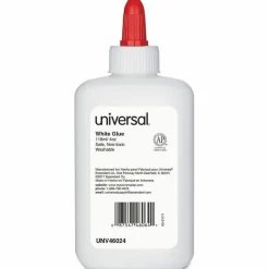 Universal Washable White Glue, 4 oz, Dries Clear, 3/Pack