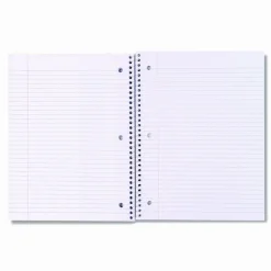 Universal Wirebound Notebook, 1-Subject, Medium/College Rule, Assorted Cover Colors, (70) 10.5 x 8 Sheets, 4/Pack