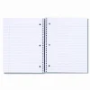 Universal Wirebound Notebook, 3-Subject, Medium/College Rule, Black Cover, (120) 11 x 8.5 Sheets